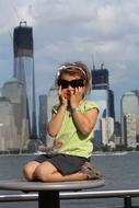 Little Girl New York sunGlasses