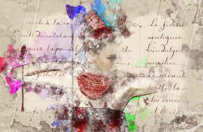 art collage design of letter