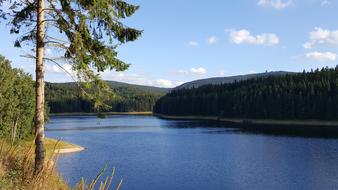 beautiful beach with a lake