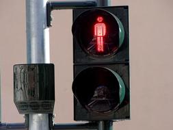 Traffic Lights Footbridge Red