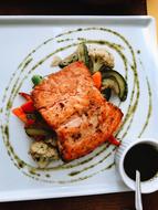 salmon with vegetables
