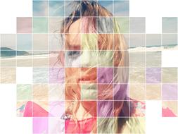 collage Assembly Blonde Girl