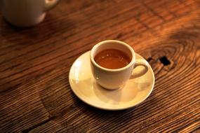 sweet coffee in a cup on the table