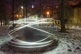 Laser Field at evening
