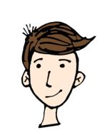 head of a young man as an illustration