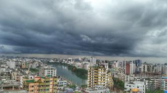 Cloudy Skyline City