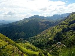 green mountains background