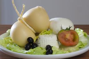 Cheese snacks with tomato