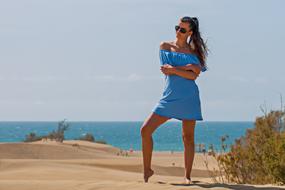 picture of a girl on a warm beach
