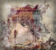 collage design of letter