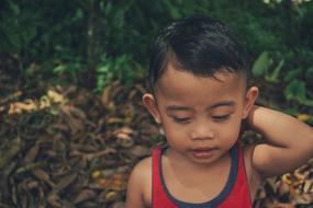 portrait of Young asian Model Child