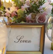 love frame golden bouquet