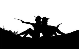 cowgirls silhouette western woman