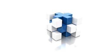 blue cube design modern cube shape