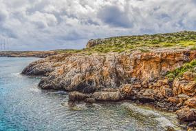 cliffs of cyprus by the sea