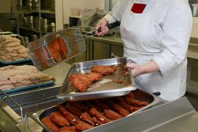 Cooking fried chicken