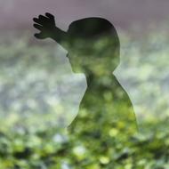 Reflection silhouette of Wild Girl