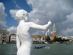 Venice Boy With Frog statue