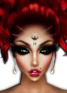 imvu avatar redhead green eyed