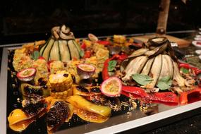 buffet with food