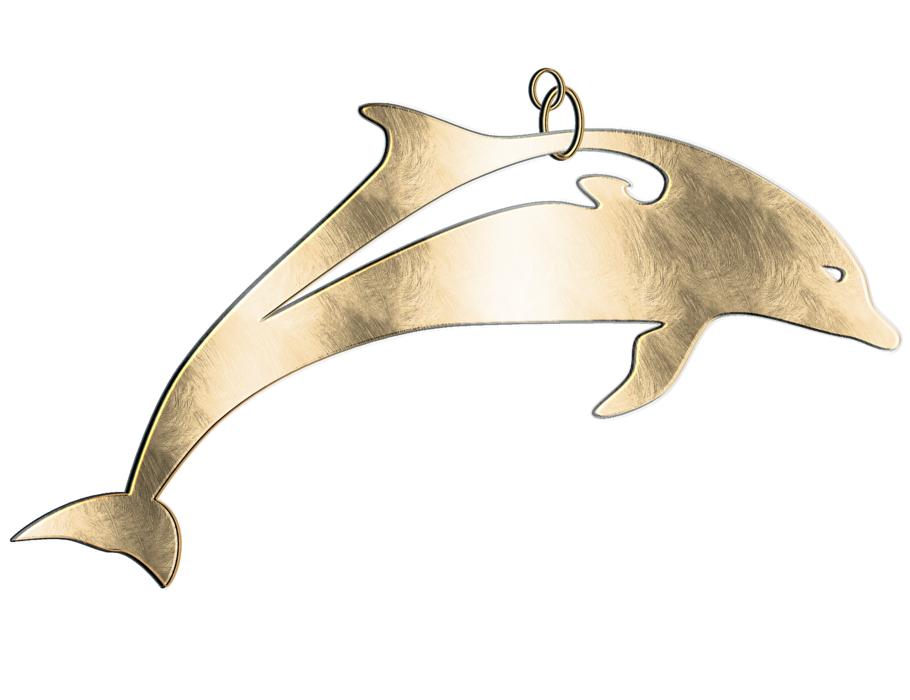 metal gold dolphin texture graphic