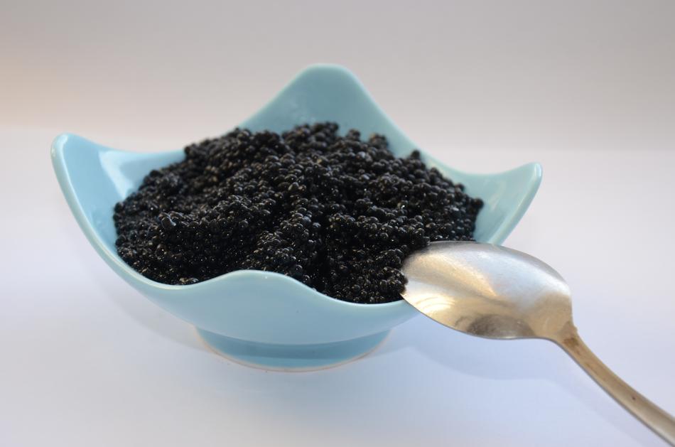 black caviar in a plate