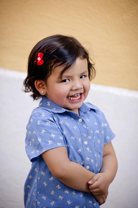 portrait of Little Girl Naughty Child