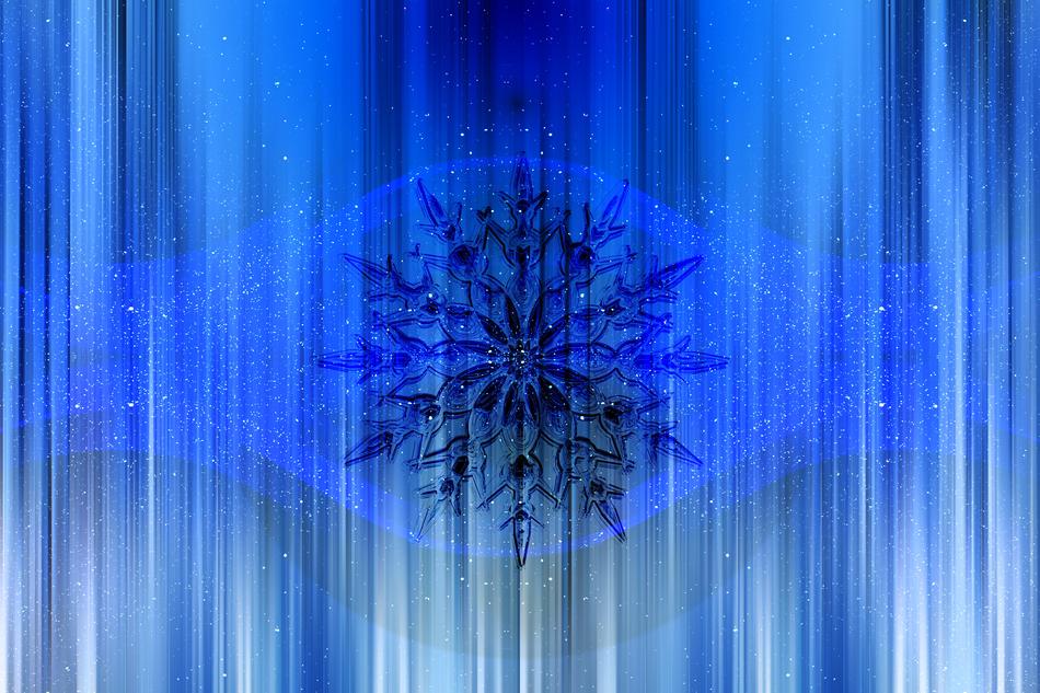 blue christmas background with snowflake