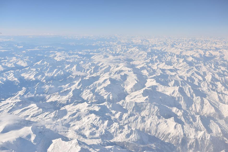 snowy mountainous terrain