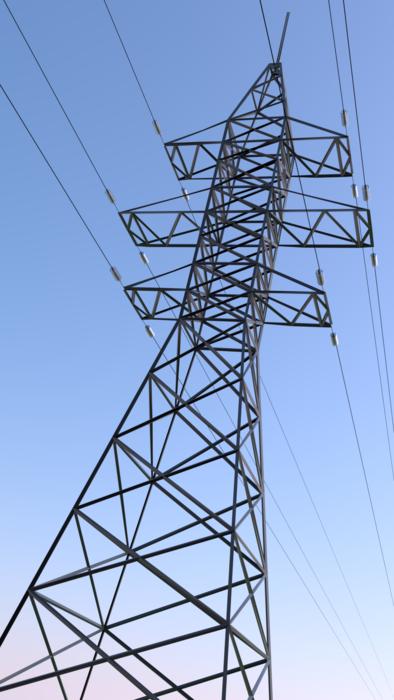metal pole against the blue sky