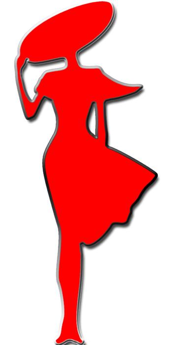 figure woman artfully red
