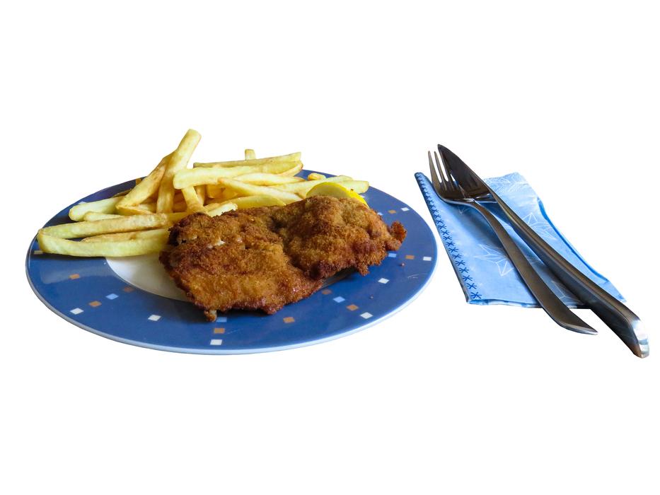 greasy food on the plate