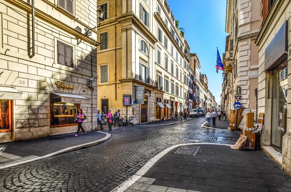cozy street in Rome