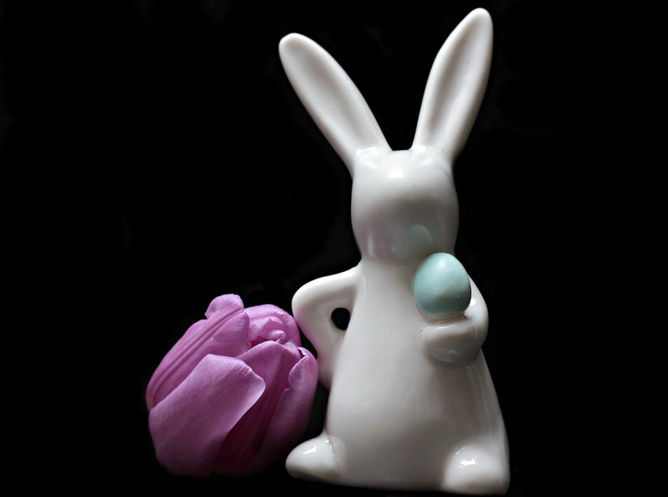 Easter cute bunny figurine