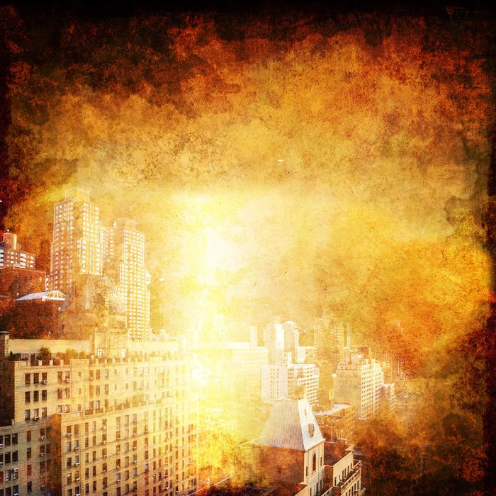 vintage background, big city, paper for scrapbooking