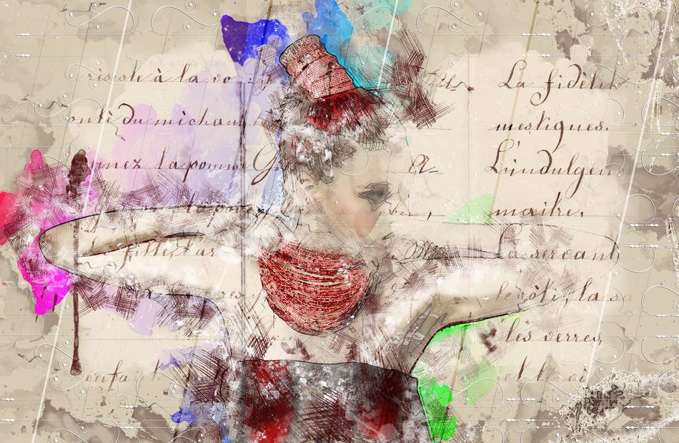 art collage design of letter
