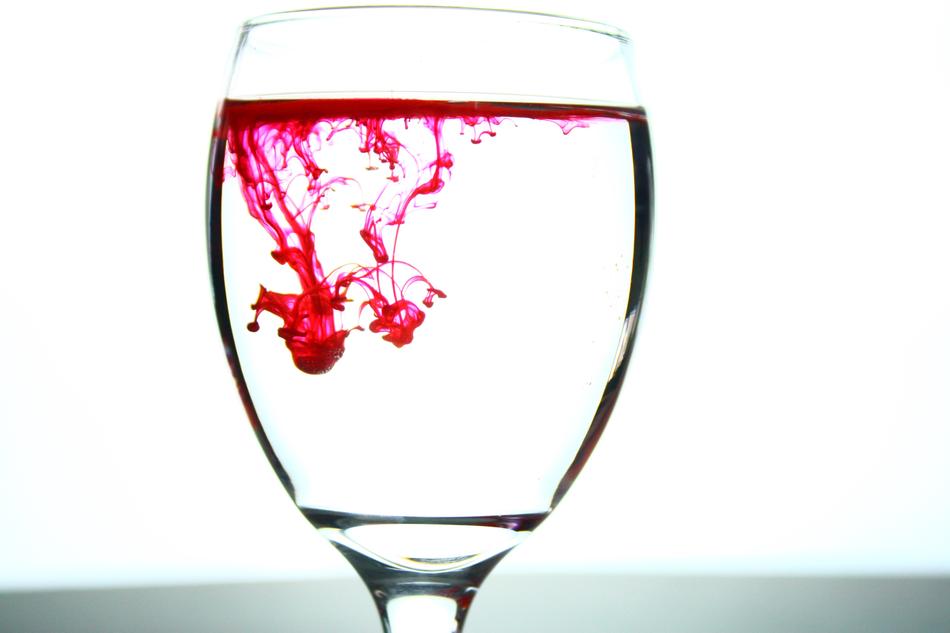 red blueberries in a glass