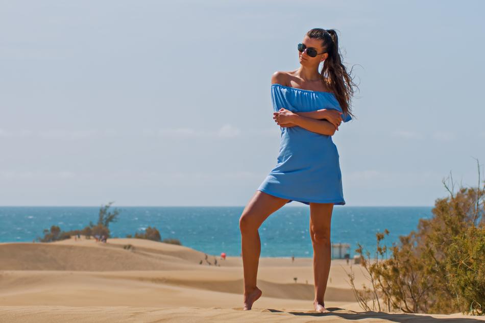 picture of a girl on a warm beach