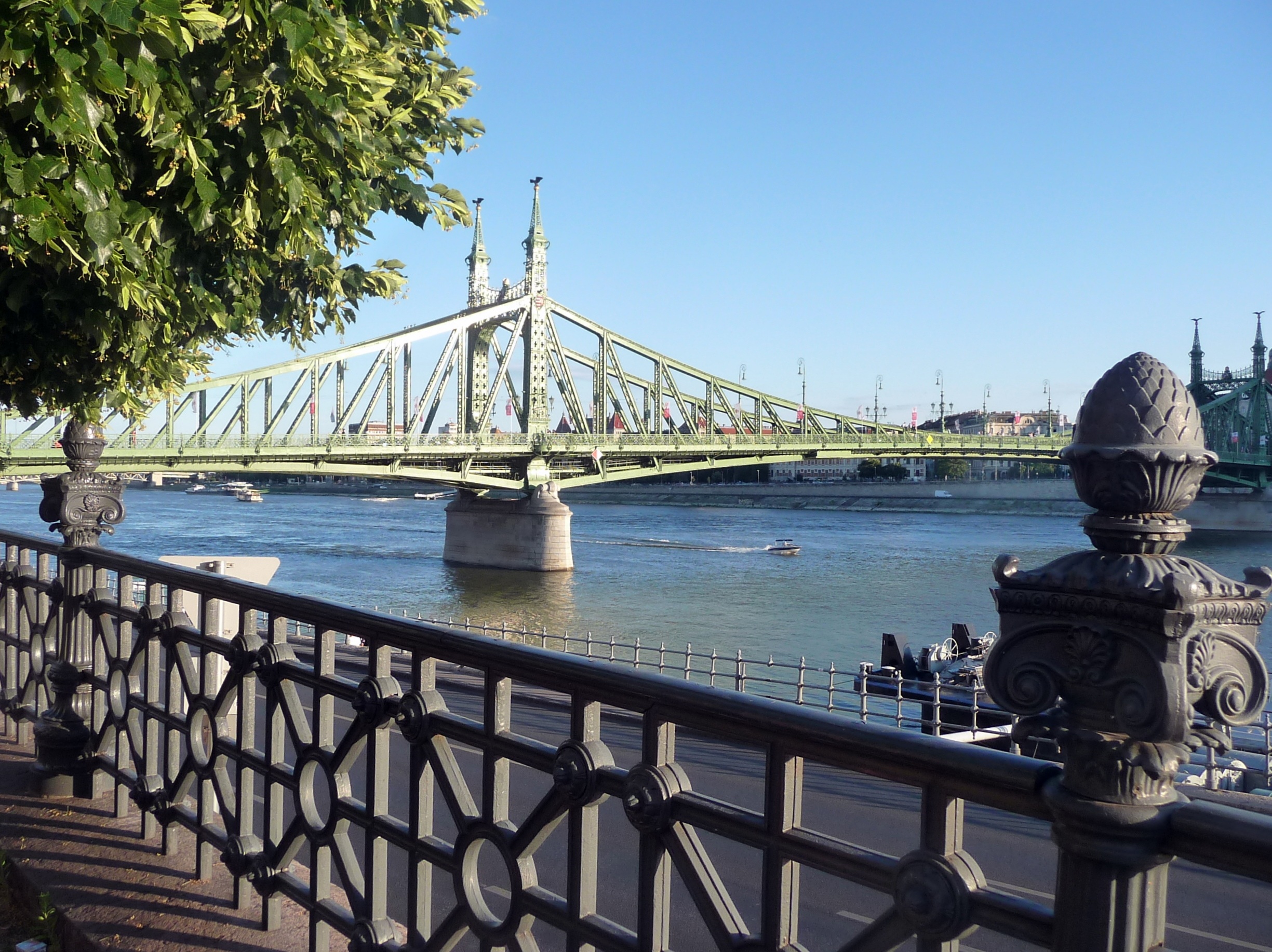 Мост свободы в Будапеште вид на парламент