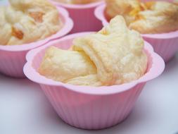 dough in a pink plate