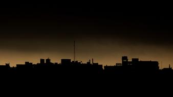 Cityscape Dark Night In Day