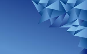 blue abstract triangles background
