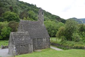 stone medieval Architecture in Glendalough Ireland