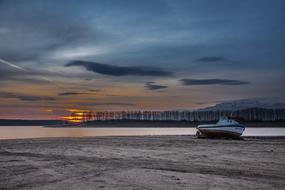 Sunset Over The Lake