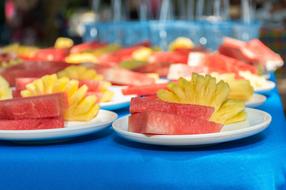 fruit dishes on the table