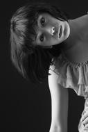 Model Woman Black And White Young