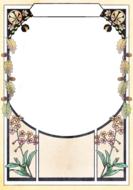 decorative frame with plants