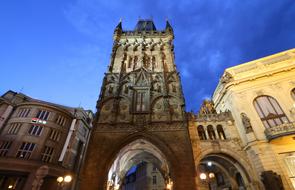 Prague Powder Tower at Night