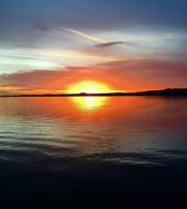 Sunset Lake Reflection