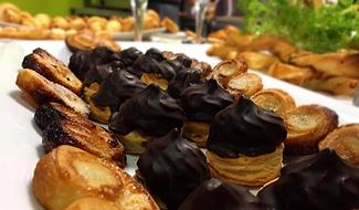 sweet chocolate pastries